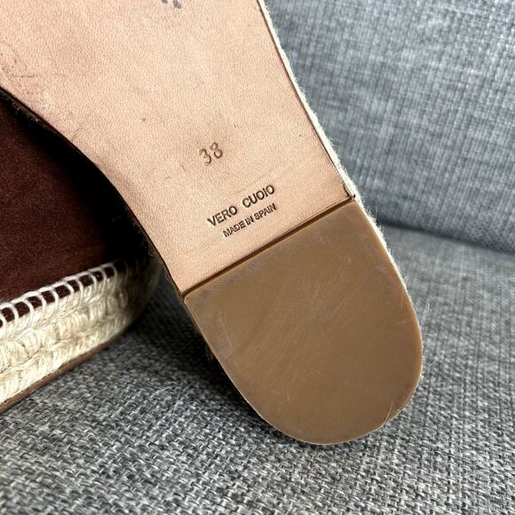 NWOT Alexander Wang Devon Brown Suede Espadrilles US 8 EU 38  Platform Zip Shoes - Picture 12 of 16